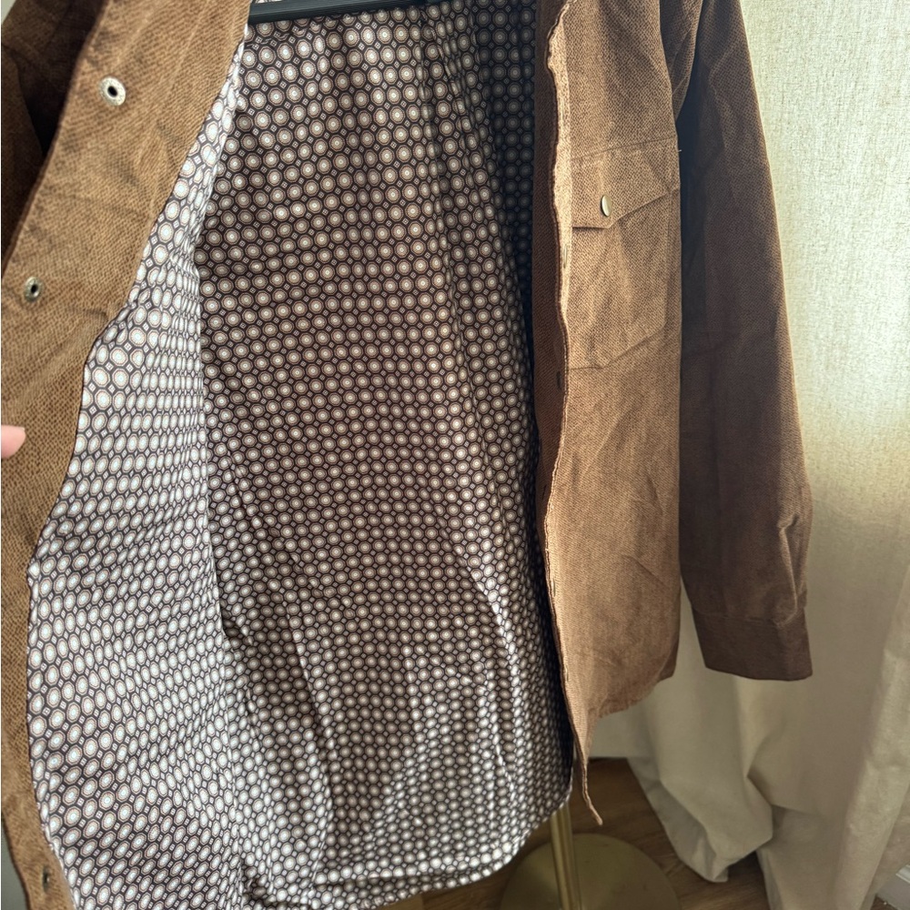 NWOT Jos. A. Bank Brown Corduroy Shirt Jacket - Picture 6 of 9